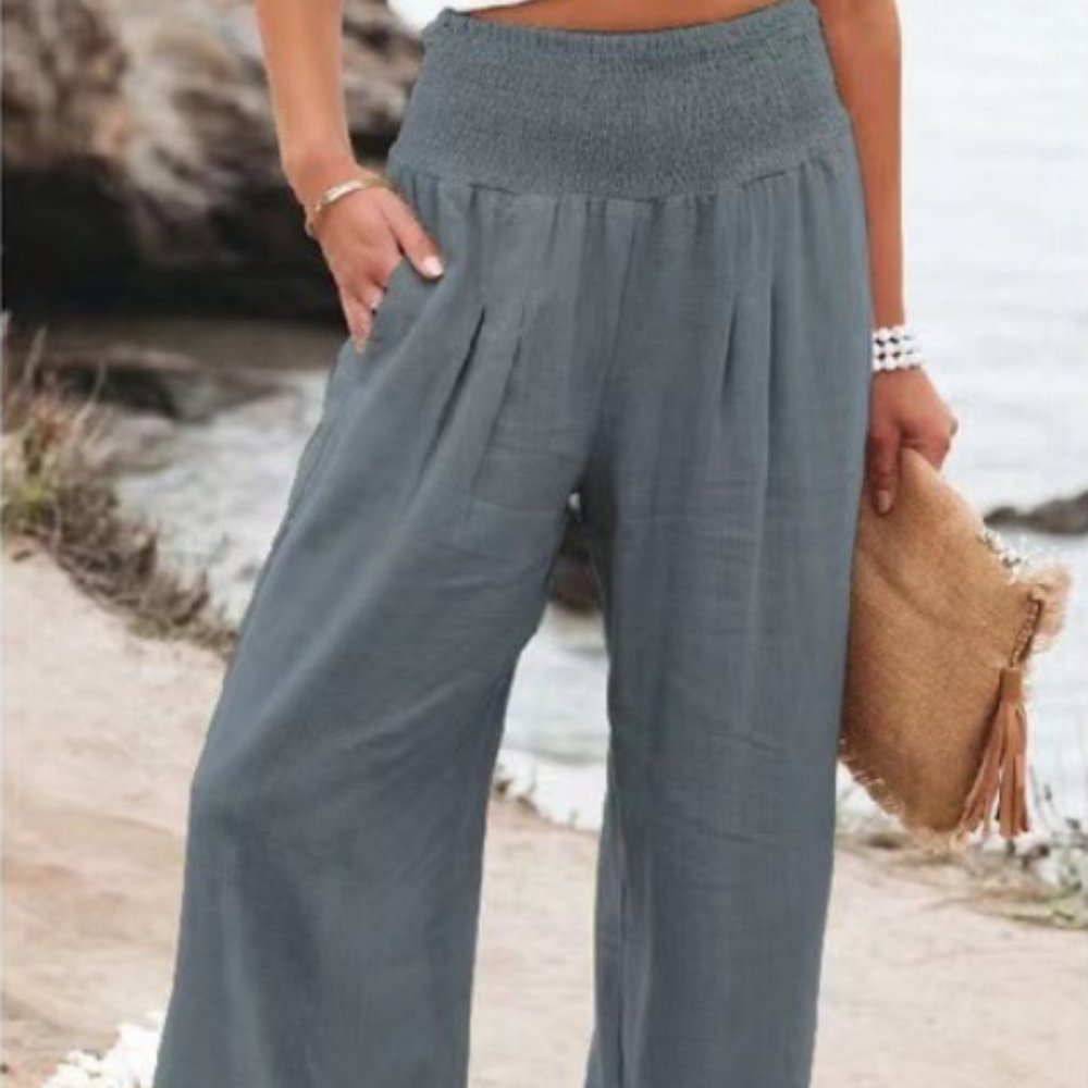 Wide Leg Linen Pants